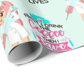 大おもしろい皮下針付ナースことわざ ラッピングペーパー (ロールコーナー)