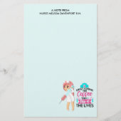 大おもしろい皮下針付ナースことわざ 便箋 (正面)