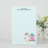 大おもしろい皮下針付ナースことわざ 便箋 (スタンド正面)