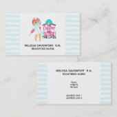 大おもしろい皮下針付ナースことわざ 名刺 (正面/裏面)