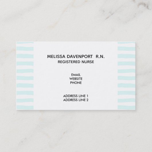 大おもしろい皮下針付ナースことわざ 名刺 (裏面)