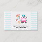 大おもしろい皮下針付ナースことわざ 名刺 (正面)