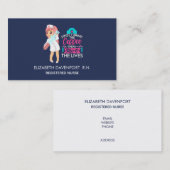 大おもしろい皮下針付ナースことわざ 名刺 (正面/裏面)