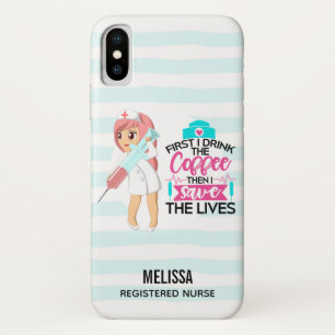 大おもしろい皮下針付ナースことわざ iPhone X ケース