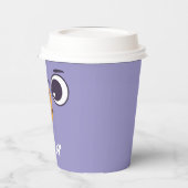 大おもしろい目の鳥顔 紙コップ (左)