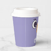 大おもしろい目の鳥顔 紙コップ (右)