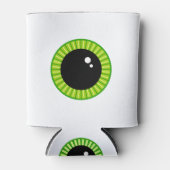 大おもしろい緑色の眼球 缶クーラー (正面)