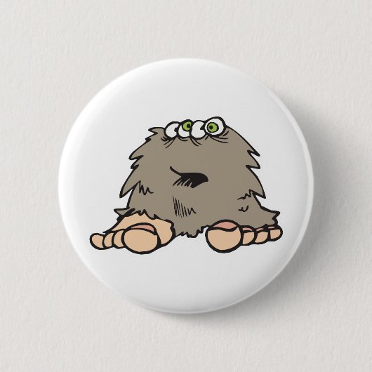 大おもしろい足の怪物 缶バッジ (正面)