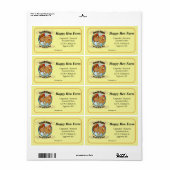 大おもしろい鶏ラベル ラベル (フルシート)