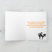 大おもしろい黒猫ハロウィーン用挨拶カード カード (内部)