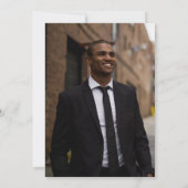 大お洒落学 | Univブラック |金ゴールド卒業パーティー 招待状 (裏面)