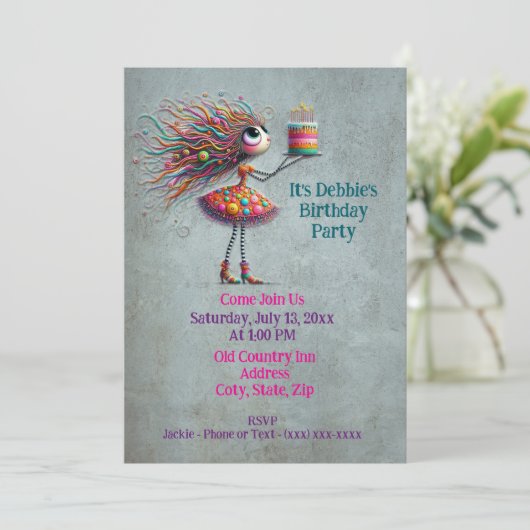 大お洒落目の誕生日 招待状 (スタンド正面)