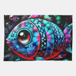 大お洒落目フローラティール（緑がかった色）ピ航海のンク キッチンタオル