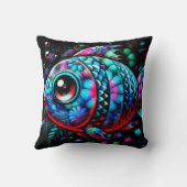 大お洒落目フローラティール（緑がかった色）ピ航海のンク クッション (裏面)