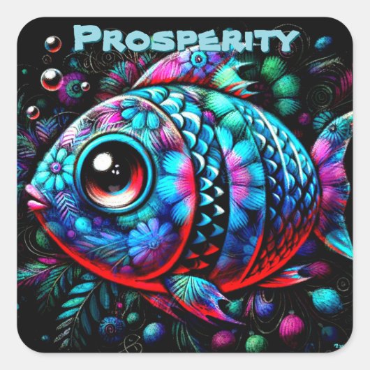 大お洒落目フローラティール（緑がかった色）ピ航海のンク スクエアシール (正面)