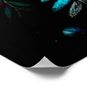 大お洒落目フローラティール（緑がかった色）ピ航海のンク ポスター (角)