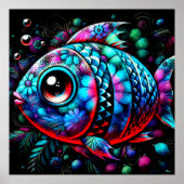 大お洒落目フローラティール（緑がかった色）ピ航海のンク ポスター (正面)