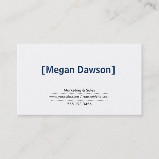 大かっこ(深い青) 名刺 (正面)