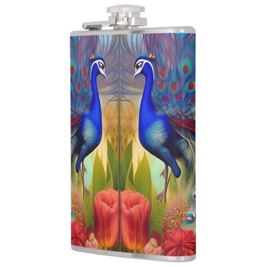 大かわいらし柄で フラスク (左)