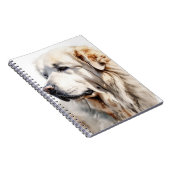 大かわいらし白ピレ素晴らしネー犬 ノートブック (右側)