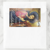 大がまのステッカー 長方形シール (バッグ)