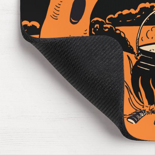 大がまを持つ40年代のヴィンテージのハロウィンの魔法使い マウスパッド (コーナー)