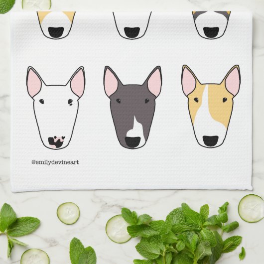 大きいいじめっ子(9匹の犬のデザイン)のふきんの皿の布 キッチンタオル (折り畳み)