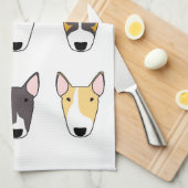 大きいいじめっ子(9匹の犬のデザイン)のふきんの皿の布 キッチンタオル (四つ折り)