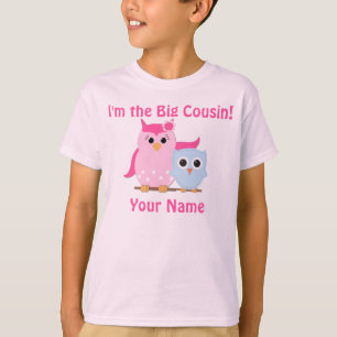 大きいいとこのフクロウのパーソナライズなTシャツ Tシャツ