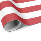 大きいえんじ色および白のストライプの包装紙 ラッピングペーパー (ロールコーナー)