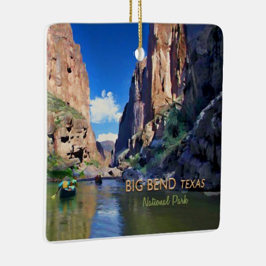 大きいくねりのテキサス州の国立公園Mariscal渓谷 セラミックオーナメント (右)