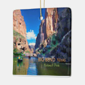 大きいくねりのテキサス州の国立公園Mariscal渓谷 セラミックオーナメント (左)