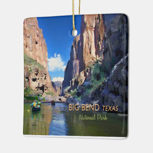 大きいくねりのテキサス州の国立公園Mariscal渓谷 セラミックオーナメント (左)