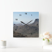 大きいくねりの山景色 スクエア壁時計 (ホーム)