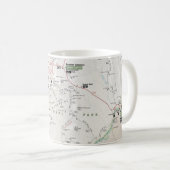 大きいくねり(テキサス州)の地図のマグ コーヒーマグカップ (正面右)