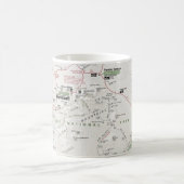 大きいくねり(テキサス州)の地図のマグ コーヒーマグカップ (中央)