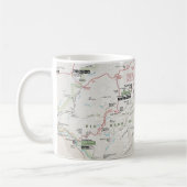 大きいくねり(テキサス州)の地図のマグ コーヒーマグカップ (左)
