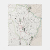 大きいくねり(テキサス州)の地図毛布 フリースブランケット (正面)