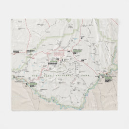 大きいくねり(テキサス州)の地図毛布 フリースブランケット