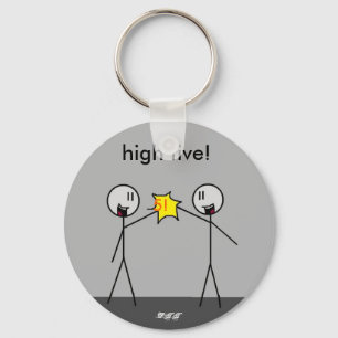 大きいこん棒high5、5! 、高い5! 、- DTT キーホルダー