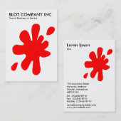 大きいしみ-白の赤 名刺 (正面/裏面)