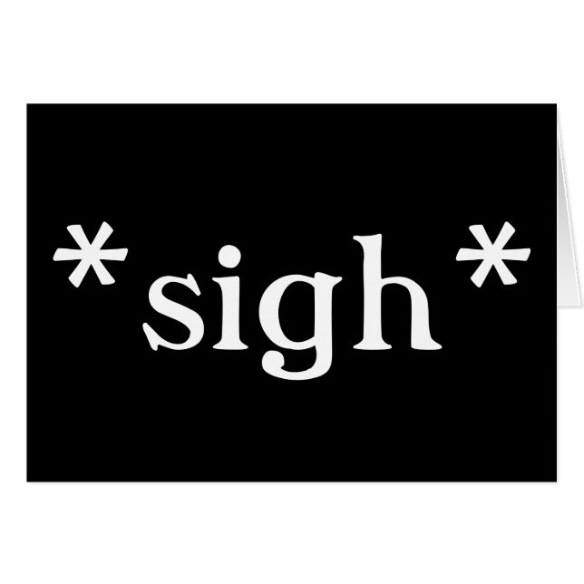 大きいため息: カード(黒) (正面横)