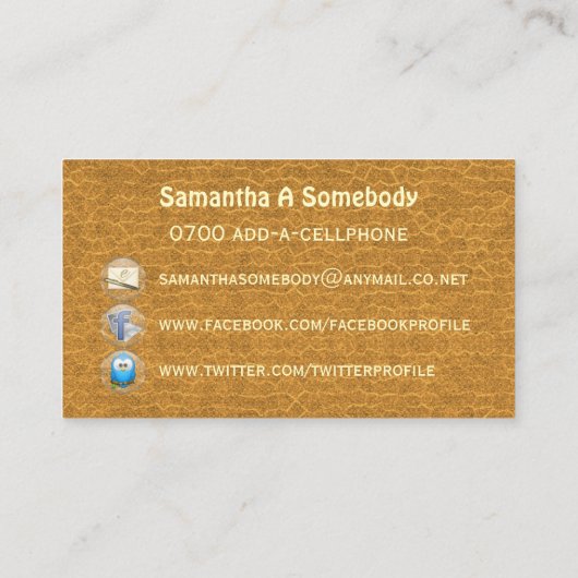 大きいのまわりにの社会的なネットワーキングのプロフィール 名刺 (裏面)