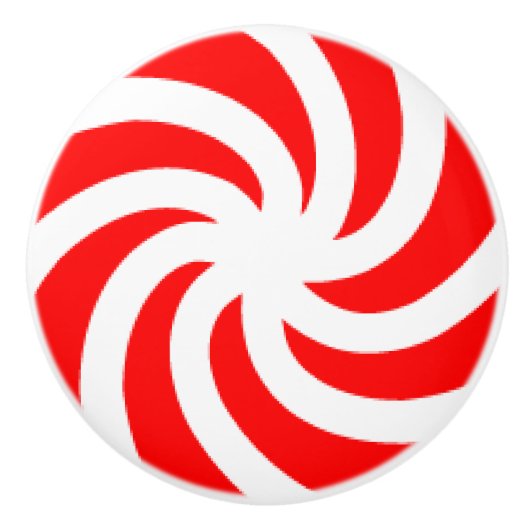 大きいはっか菓子の陶磁器のノブ セラミックノブ (正面)