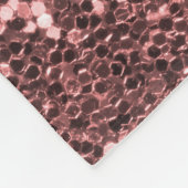 大きいばら色の金ゴールドのフェイクなグリッターおよびダイヤモンド フリースブランケット (角)