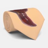 大きいみみずベージュ色 ネクタイ (ロール)
