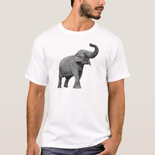 大きいアジアゾウ-インドゾウ Tシャツ (正面)