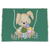 大きいイースターのウサギの休日のギフトバッグ ラージペーパーバッグ (正面)