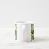 大きいイースターエッグが付いているかわいいイースターのウサギ エスプレッソカップ (裏面)