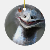 大きいエミューのオーナメント セラミックオーナメント (裏面)